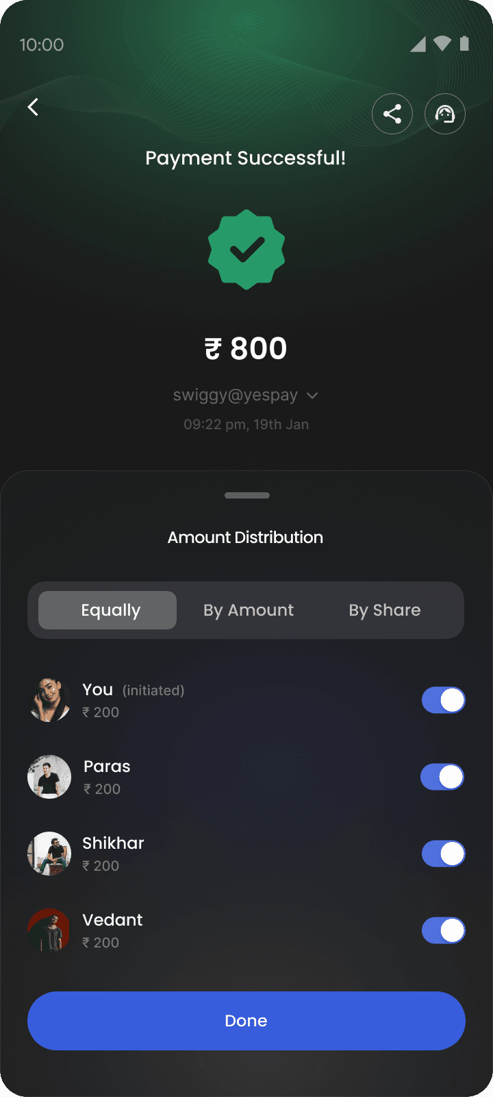 Shelfpay payment confirmation screen