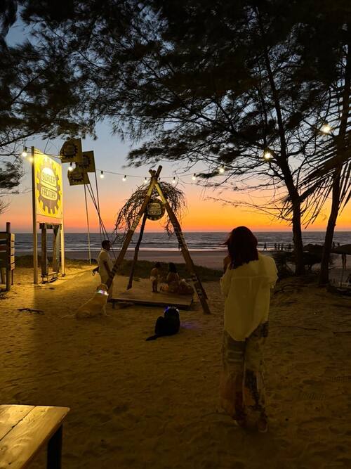 Goa beach at sunset